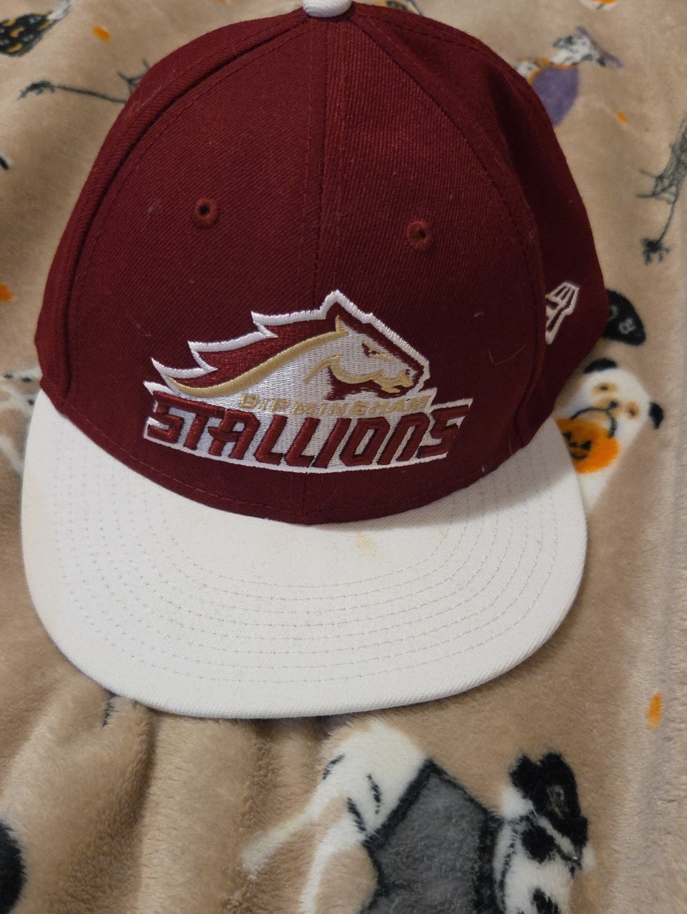 Birmingham Stallions Maroon and White Baseball Cap